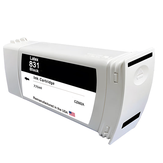 JIT Brand for HP 831 (CZ682A) Black Latex 775-ml High Quality Remanufactured in the USA Ink Cartridge