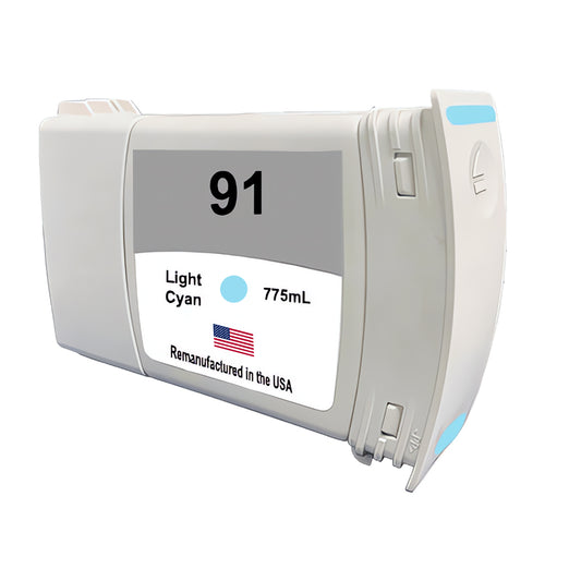 JIT Brand for HP 91 775mL (C9470A) Light Cyan Remanufactured in the USA Ink Cartridge