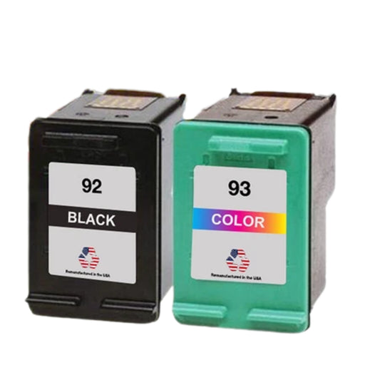 JIT Brand for HP 92 Black / 93 Color Remanufactured in the USA Ink Cartridges Combo Pack