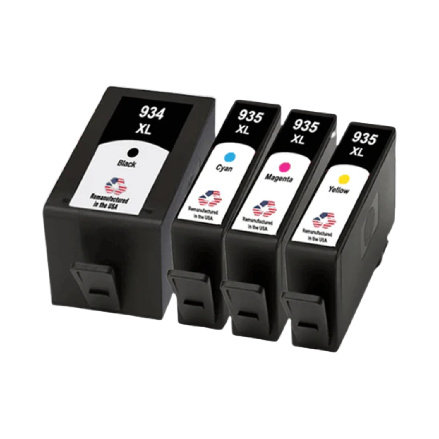 JIT Brand for HP 934XL 1 Black / 935XL 3 Color Remanufactured in the USA Ink Cartridges 4-pack