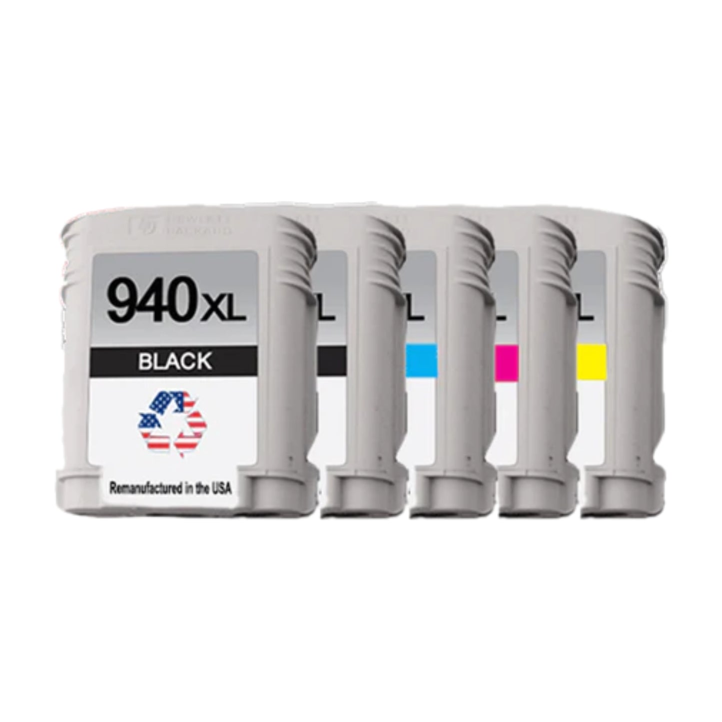 JIT Brand for HP 940XL 2 Black / 3 Color Remanufactured in the USA Ink Cartridges 5-pack