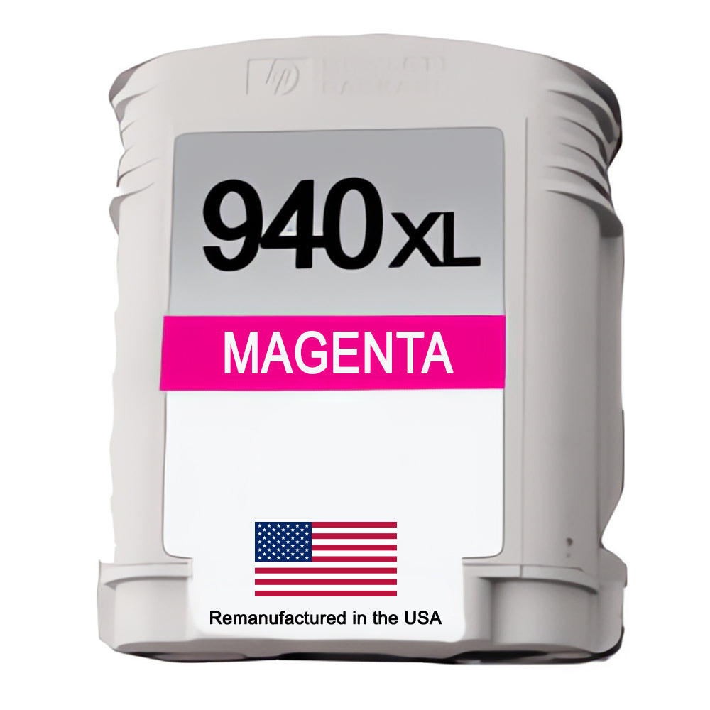 JIT Brand for HP 940XL (C4908AN) Magenta Remanufactured in the USA Ink Cartridge