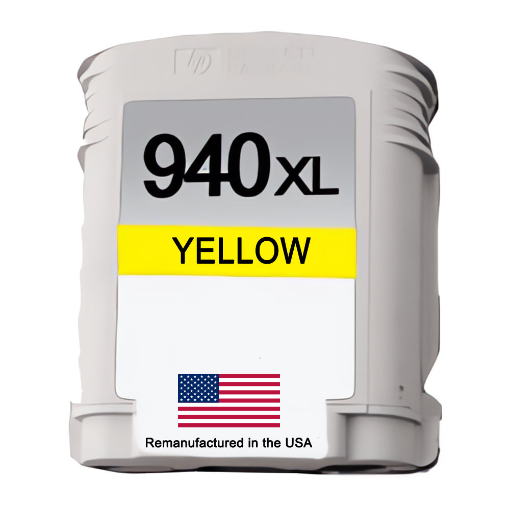 JIT Brand for HP 940XL (C4909AN) Yellow Remanufactured in the USA Ink Cartridge