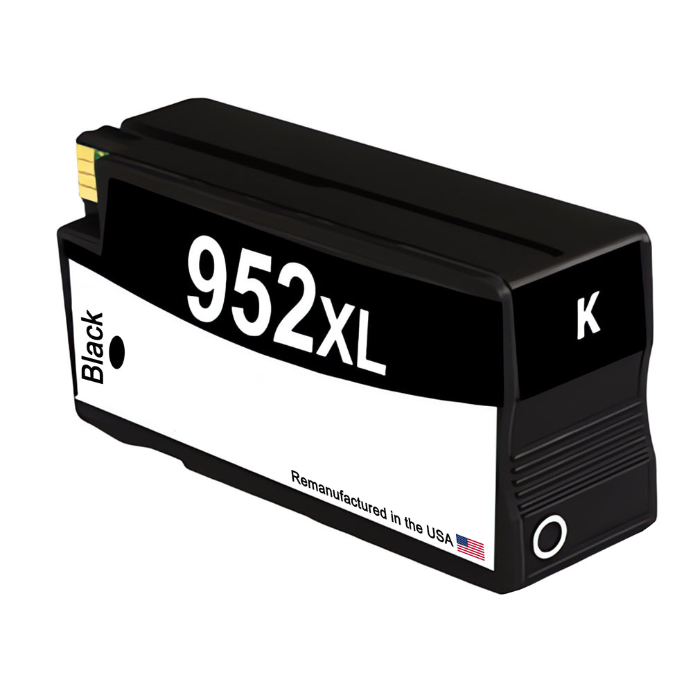 JIT Brand for HP 952XL (F6U19AN) Black Remanufactured in the USA Ink Cartridge