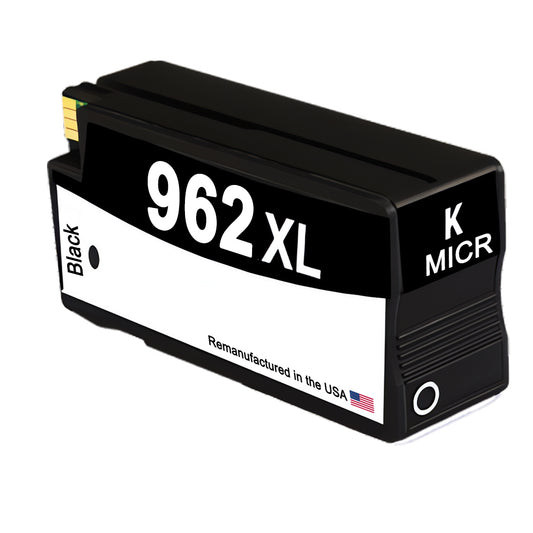 JIT Brand for HP 962XL (3JA03AN-MICR) Black MICR Remanufactured in the USA Ink Cartridge