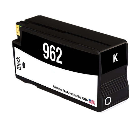 JIT Brand for HP 962 (3HZ99AN#140) Black Remanufactured in the USA Ink Cartridge