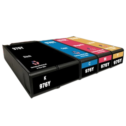 JIT Brand for HP 976Y 1 Black / 3 Color Remanufactured in the USA Ink Cartridges 4-pack
