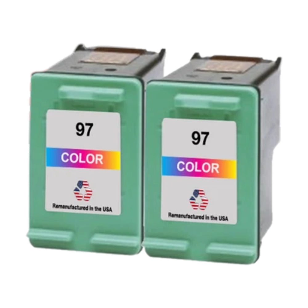 JIT Brand for HP 97 (C9363WN) Color Twin Pack Remanufactured in the USA Ink Cartridges