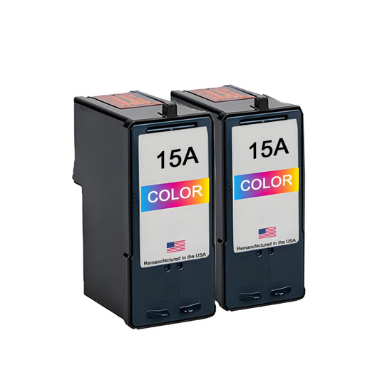 JIT Brand for Lexmark #15A Color Twin Pack Remanufactured in the USA Ink Cartridge