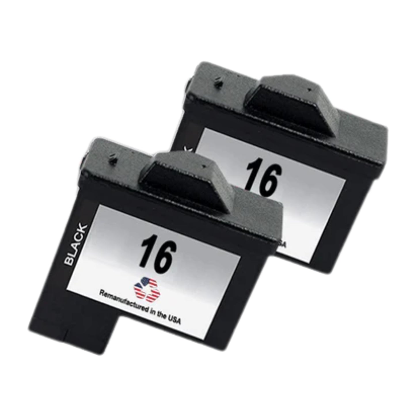 JIT Brand for Lexmark #16 Black Remanufactured in the USA Ink Cartridges Twin Pack