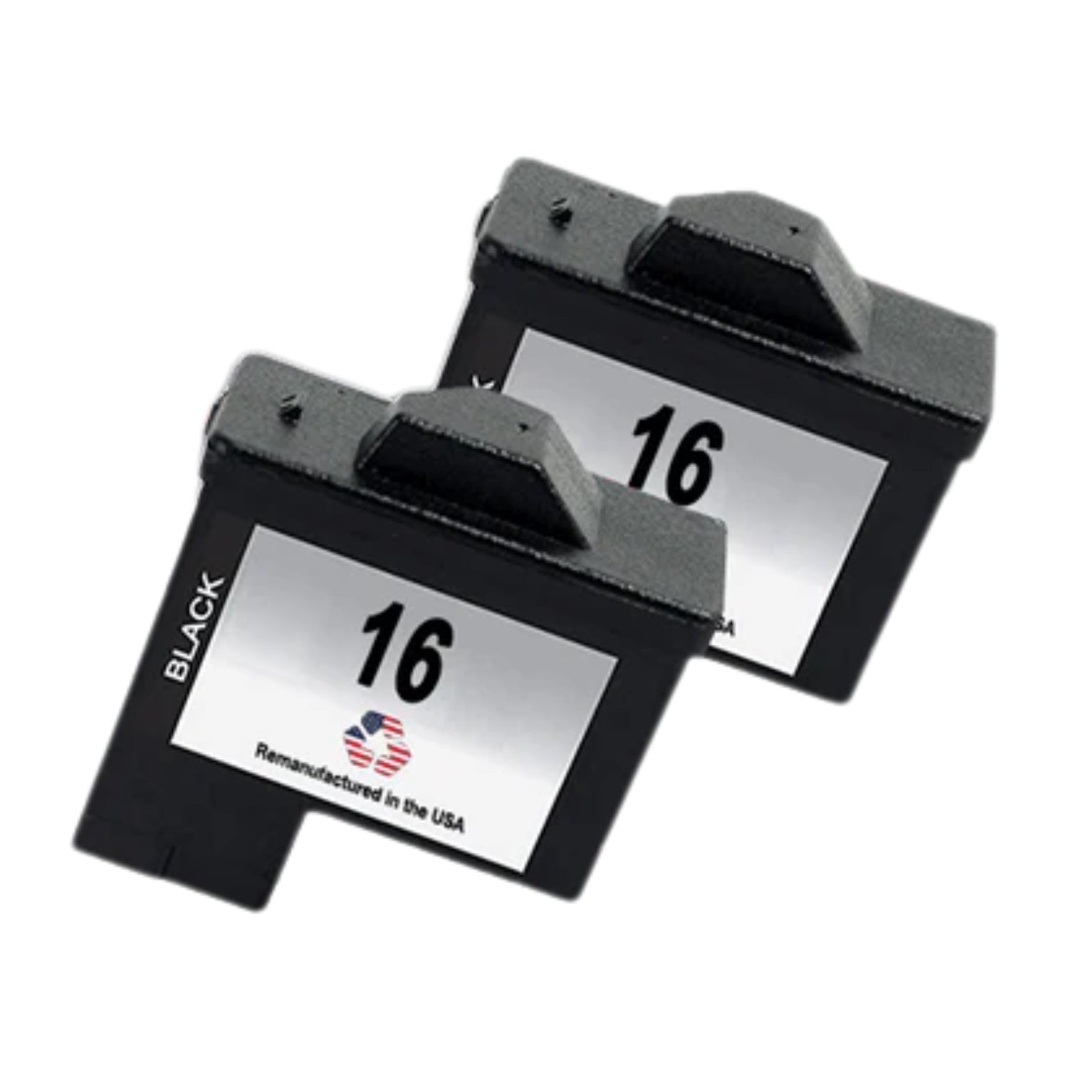 JIT Brand for Lexmark #16 Black Remanufactured in the USA Ink Cartridges Twin Pack