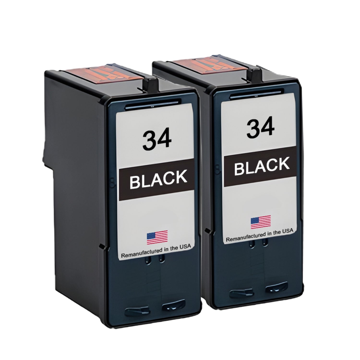 JIT Brand for Lexmark #34 Black Twin Pack Remanufactured in the USA Ink Cartridges