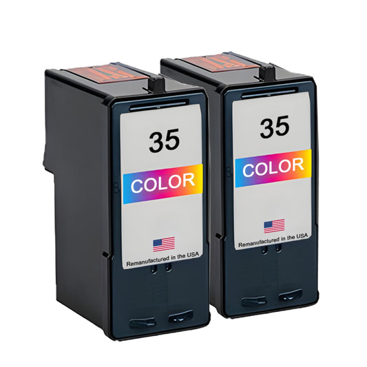 JIT Brand for Lexmark #35 Color Twin Pack Remanufactured in the USA Ink Cartridge