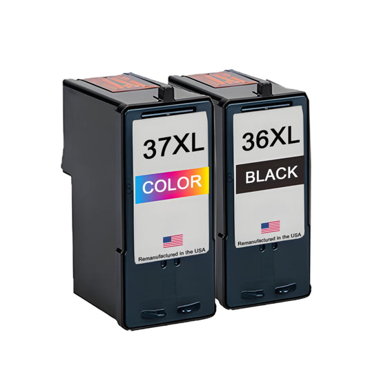JIT Brand for Lexmark #36XL Black / #37XL Color Remanufactured in the USA Ink Cartridges Combo Pack