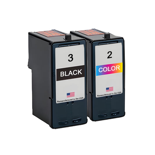 JIT Brand for Lexmark #3 Black / #2 Color Combo Pack Remanufactured in the USA Ink Cartridge