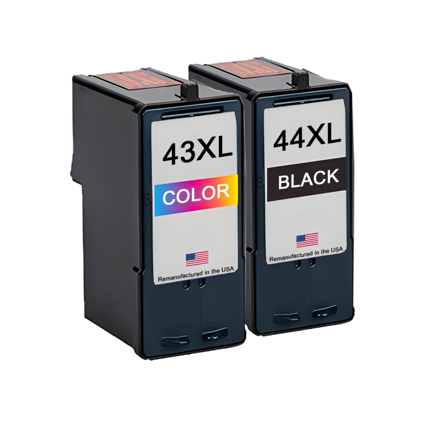 JIT Brand for Lexmark #44XL Black / #43XL Color Remanufactured in the USA Ink Cartridges Combo Pack