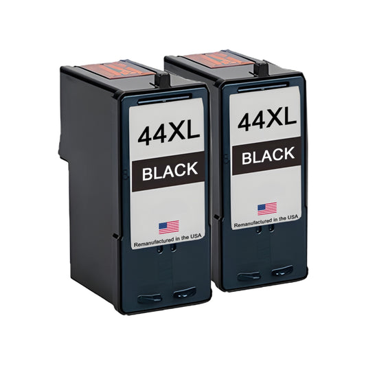 JIT Brand for Lexmark #44XL Black Remanufactured in the USA Ink Cartridges Twin Pack