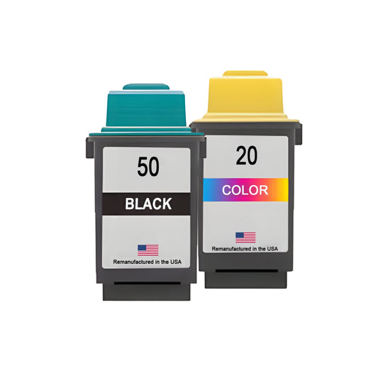 JIT Brand for Lexmark #50 Black / #20 Color Combo Pack Remanufactured in the USA Ink Cartridge
