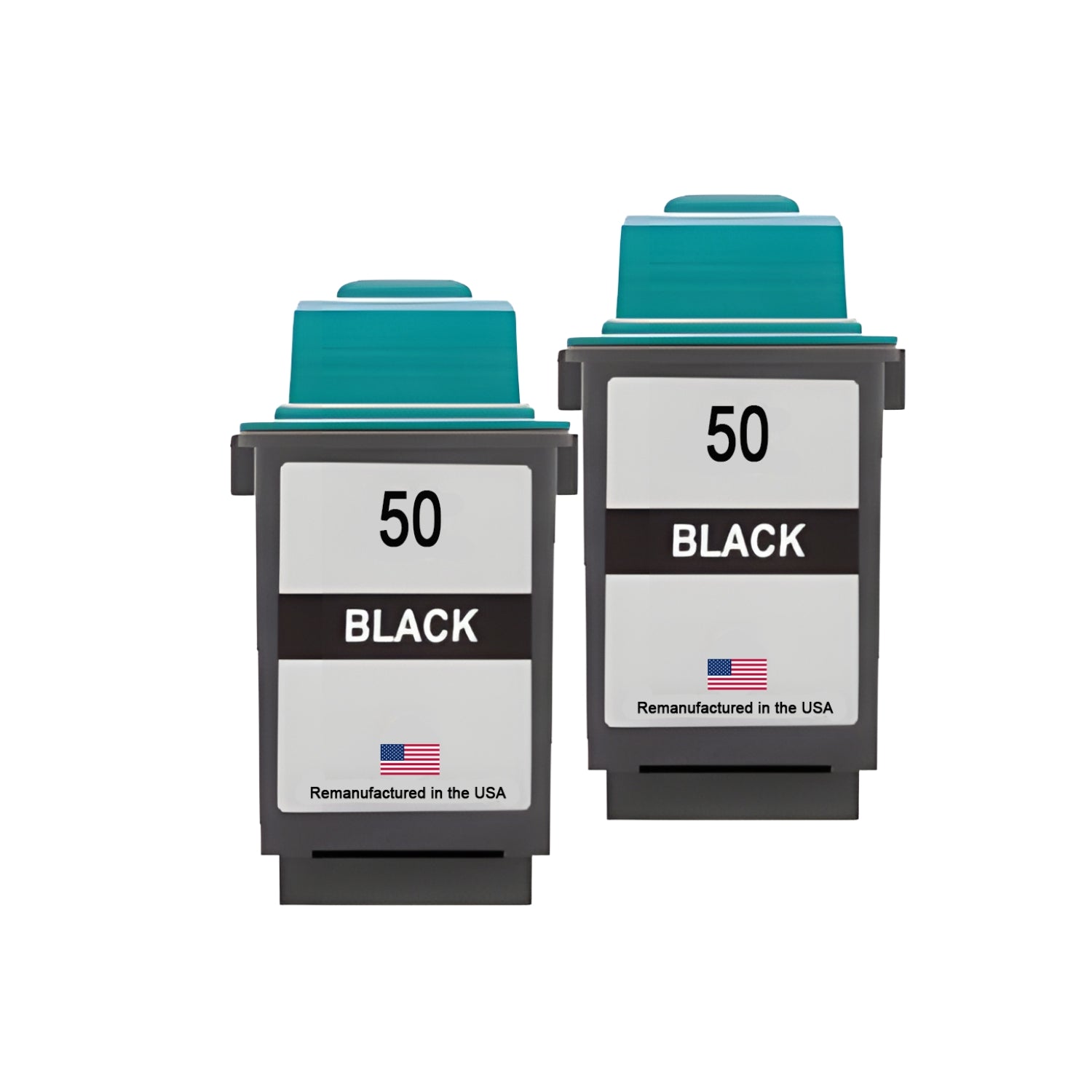JIT Brand for Lexmark #50 Black Twin Pack Remanufactured in the USA Ink Cartridges