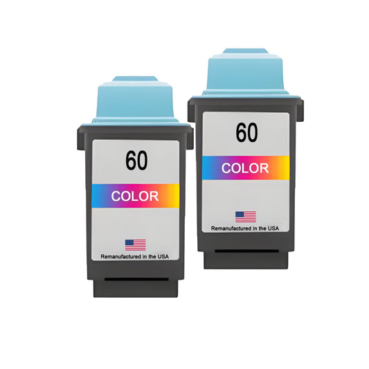 JIT Brand for Lexmark #60 Color Twin Pack Remanufactured in the USA Ink Cartridges