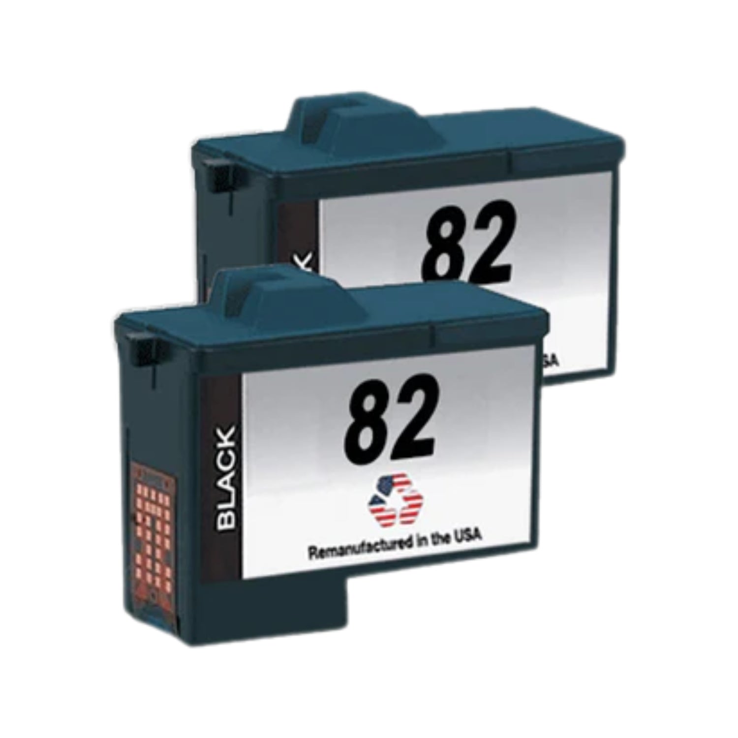 JIT Brand for Lexmark #82 Black Twin Pack Remanufactured in the USA Ink Cartridges