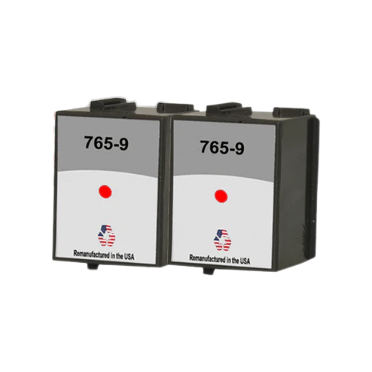 JIT Brand for Pitney Bowes 765-9 Fluorescent Red Remanufactured in the USA Ink Cartridges Twin Pack