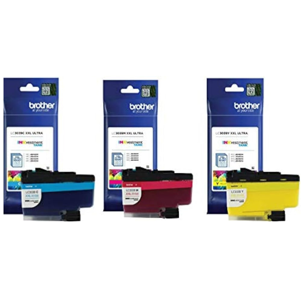 Original Brother LC3039 Ultra High Yield Cyan/ Magenta /YellowInk Cartridge, LC30393PK