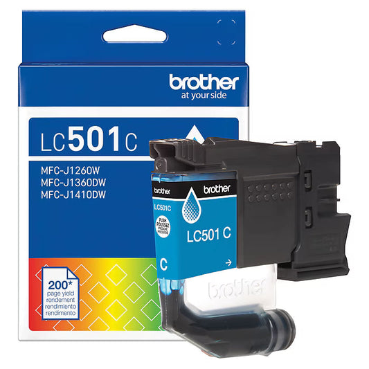 Original Brother LC501 Standard Yield Cyan Ink Cartridge