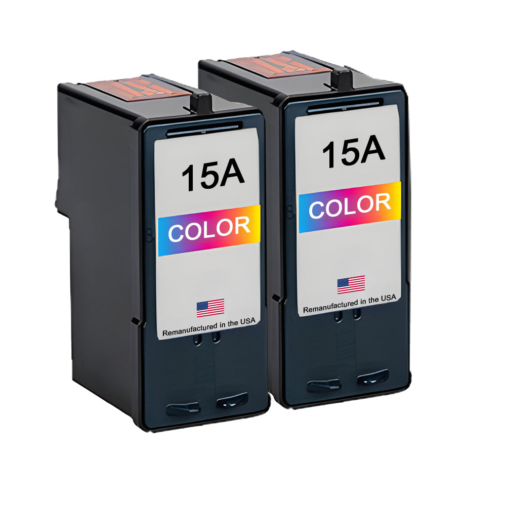 JIT Brand for Lexmark #15A Color Twin Pack Remanufactured in the USA Ink Cartridge (Copy)