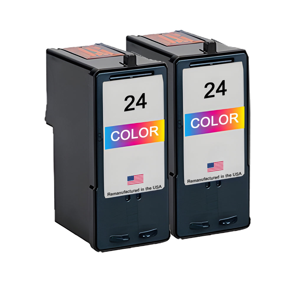 JIT Brand for Lexmark #24 Color Twin Pack Remanufactured in the USA Ink Cartridge