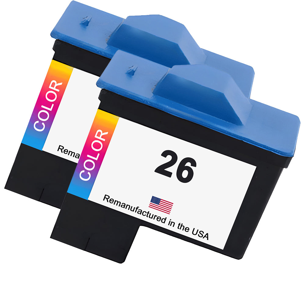 JIT Brand forLexmark #26 Color Twin Pack  Remanufactured in the USA Ink Cartridge