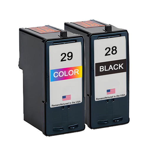 JIT Brand for Lexmark #28 Black / #29 Color Remanufactured in the USA Ink Cartridges Combo Pack