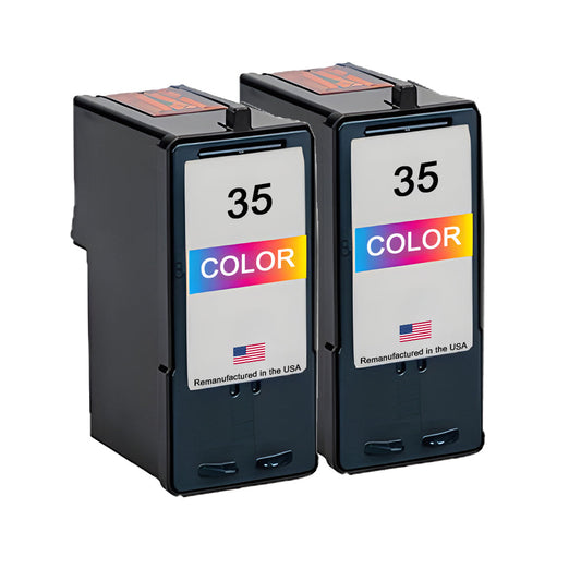 JIT Brand for Lexmark #35 Color Twin Pack Remanufactured in the USA Ink Cartridge