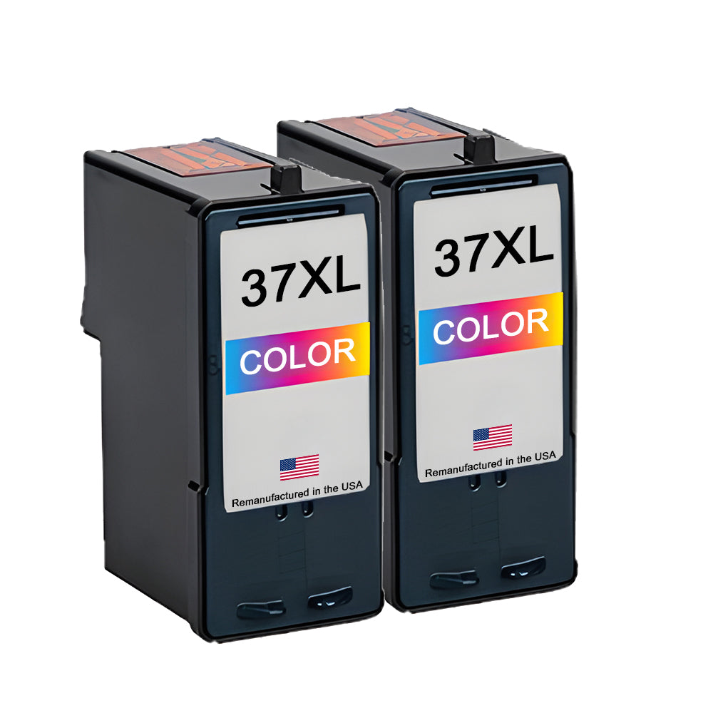 JIT Brand for Lexmark #37XL Color Twin Pack Remanufactured in the USA Ink Cartridges