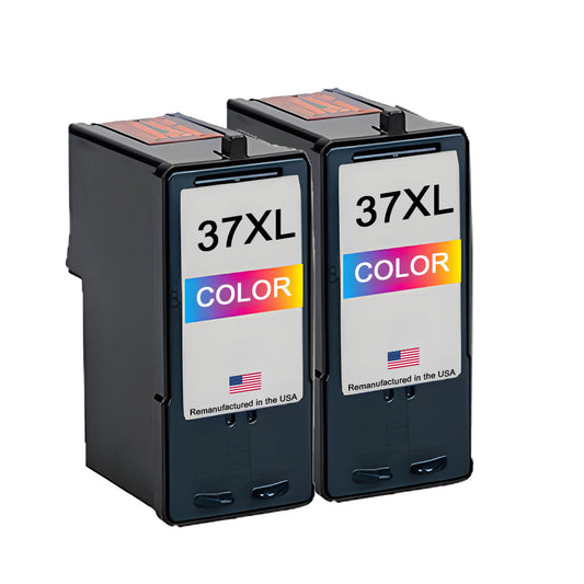 JIT Brand for Lexmark #37XL Color Twin Pack Remanufactured in the USA Ink Cartridges
