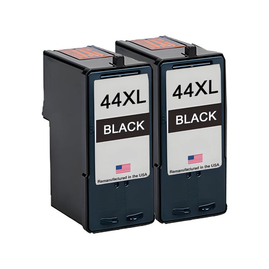JIT Brand for Lexmark #44XL Black Remanufactured in the USA Ink Cartridges Twin Pack