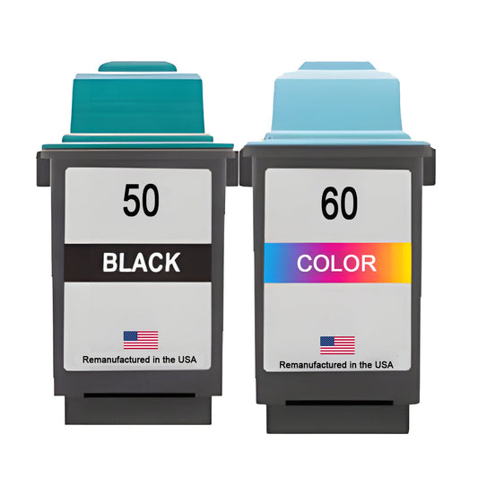 JIT Brand for Lexmark #50 Black / #60 Color Combo Pack Remanufactured in the USA Ink Cartridges