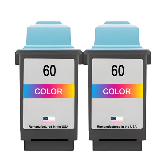 JIT Brand for Lexmark #60 Color Twin Pack Remanufactured in the USA Ink Cartridges