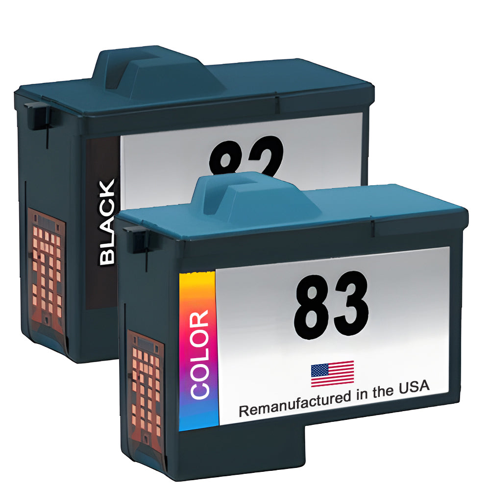 JIT Brand for Lexmark #82 Black / #83 Color Combo Pack Remanufactured in the USA Ink Cartridges