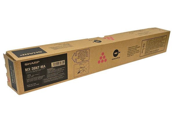 Genuine Sharp MX-36NT Standard Yield Magenta Toner Cartridge, MX-36NT-MA