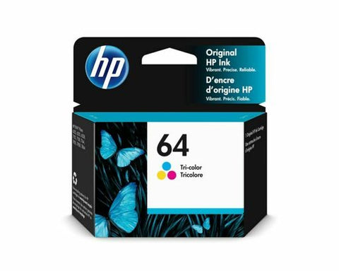 Genuine HP 64 Standard Yield Tri-Color Ink Cartridge, N9J89AN