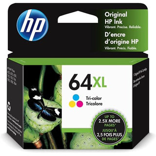 Original HP 64XL Tri-Color Ink Cartridge, N9J91AN