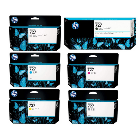 Original HP 727 Standard Yield 300ml & 727 130ml Ink Cartridge-Combo Pack