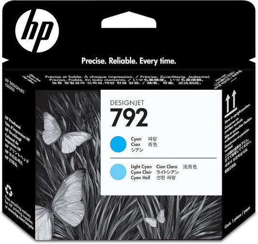 Original HP 792 775ml Standard Yield Cyan/Light Cyan Latex Printhead, CN703A