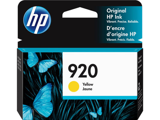 Original HP 920 Standard Yield Yellow Ink Cartridges,CH636AN