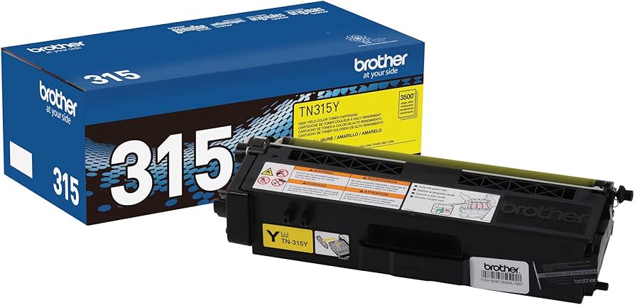Original Brother TN-315 High Yield Yellow Toner Cartridge, TN315Y