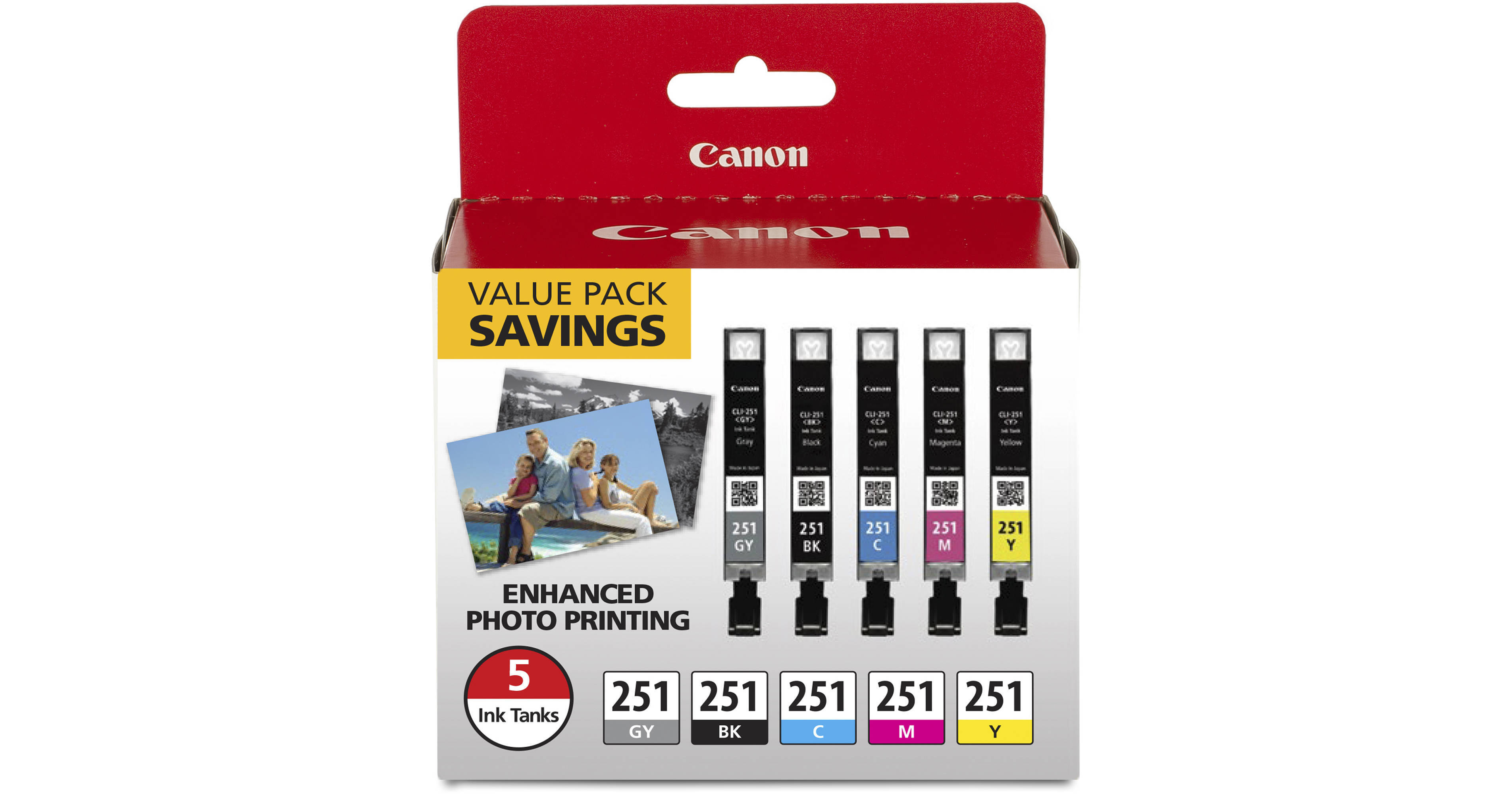 Original Canon CLI-251 Standard Yield Tri-Color Ink Cartridge, 6513B01