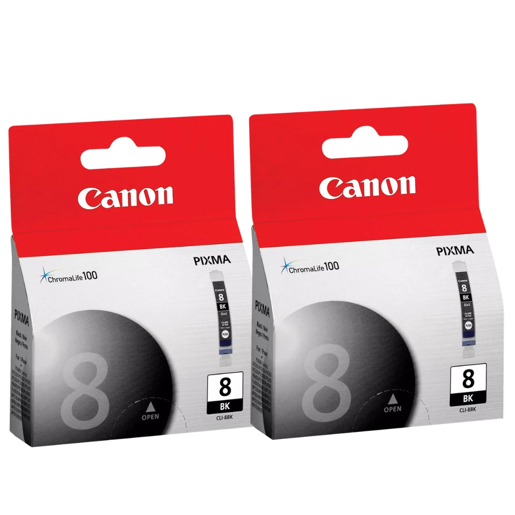 Original Canon CLI-8 Standard Yield Black (2-Pack) Ink Tank, 0620B037