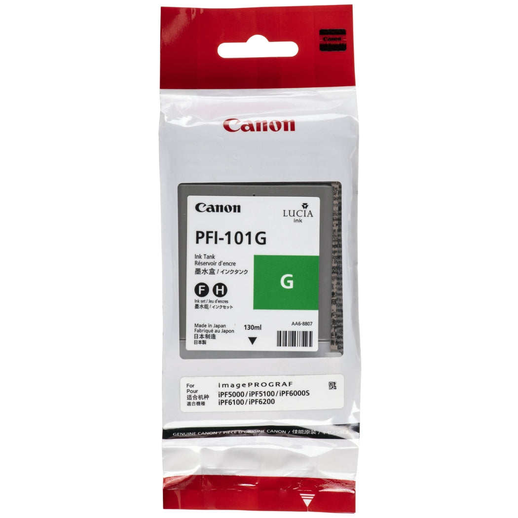 Original Canon PFI-101 130mL Green Ink Cartridge