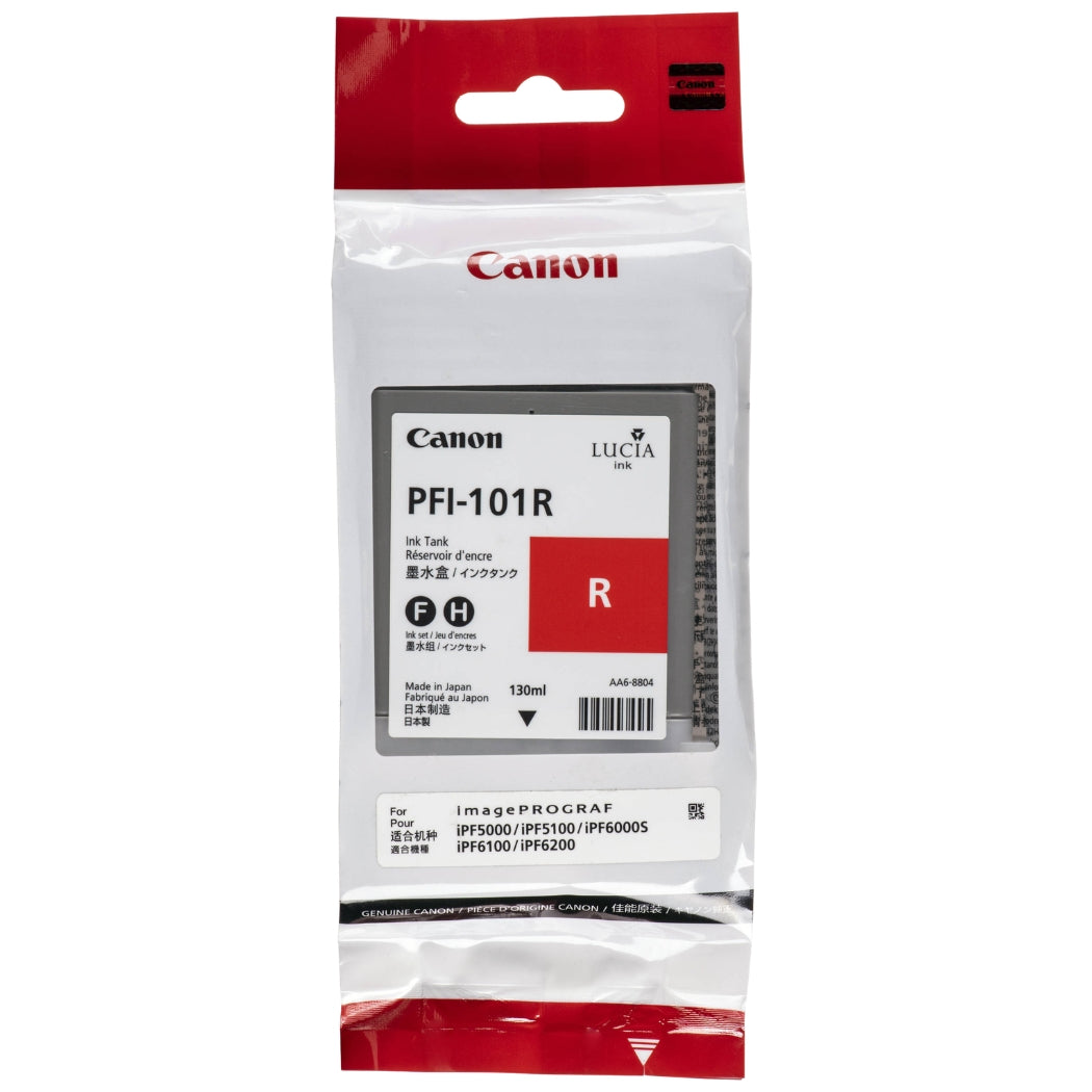 Original Canon PFI-101 130mL Red Ink Cartridge